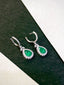 14K GOLD 3.58 CTW VIVID GREEN NATURAL EMERALD & DIAMOND EARRINGS