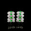 14K GOLD 1.36 CTW VIVID GREEN NATURAL EMERALD & DIAMOND EARRINGS