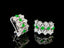 14K GOLD 1.36 CTW VIVID GREEN NATURAL EMERALD & DIAMOND EARRINGS