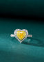 14K GOLD 1.61 CTW NATURAL YELLOW DIAMOND & DIAMOND RING