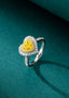 14K GOLD 1.61 CTW NATURAL YELLOW DIAMOND & DIAMOND RING