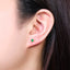 14K GOLD 0.49 CTW VIVID GREEN NATURAL EMERALD & DIAMOND EARRINGS