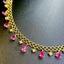 14K GOLD 3.82 CTW NATURAL SAPPHIRE & DIAMOND NECKLACE