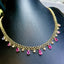 14K GOLD 3.82 CTW NATURAL SAPPHIRE & DIAMOND NECKLACE