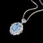 14K GOLD 4.76 CTW NATURAL AQUAMARINE & DIAMOND PENDANT