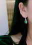 14K GOLD 3.88 CTW NATURAL EMERALD & DIAMOND EARRINGS