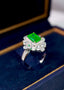 14K GOLD 2.20 CTW NATURAL EMERALD & DIAMOND RING