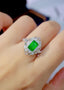 14K GOLD 2.20 CTW NATURAL EMERALD & DIAMOND RING