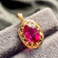 14K GOLD 4.50 CT NATURAL TOURMALINE & DIAMOND PENDANT