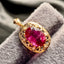 14K GOLD 4.50 CT NATURAL TOURMALINE & DIAMOND PENDANT