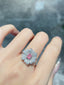 14K GOLD 1.12 CTW NATURAL PINK DIAMOND & DIAMOND RING