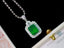 14K GOLD 3.24 CTW NATURAL EMERALD & DIAMOND PENDANT