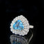 14K GOLD 5.78 CTW NATURAL AQUAMARINE & DIAMOND RING/PENDANT