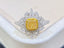 14K GOLD 1.09 CTW NATURAL YELLOW DIAMOND & DIAMOND RING