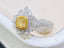 14K GOLD 1.09 CTW NATURAL YELLOW DIAMOND & DIAMOND RING