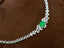 14K GOLD 4.07 CTW VIVID GREEN NATURAL EMERALD & DIAMOND NECKLACE