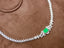 14K GOLD 4.07 CTW VIVID GREEN NATURAL EMERALD & DIAMOND NECKLACE