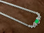 14K GOLD 4.07 CTW VIVID GREEN NATURAL EMERALD & DIAMOND NECKLACE