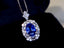 14K GOLD 1.80 CTW NATURAL SAPPHIRE & DIAMOND PENDANT