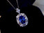 14K GOLD 1.80 CTW NATURAL SAPPHIRE & DIAMOND PENDANT