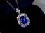 14K GOLD 1.80 CTW NATURAL SAPPHIRE & DIAMOND PENDANT