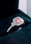 GIA CERTIFIED 14K GOLD 0.63 CTW NATURAL PINK DIAMOND & DIAMOND RING