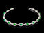 14K GOLD 3.90 CTW NATURAL EMERALD & DIAMOND BRACELET