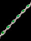 14K GOLD 3.90 CTW NATURAL EMERALD & DIAMOND BRACELET