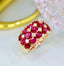 14K GOLD 6.25 CTW NATURAL RUBY & DIAMOND RING