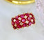 14K GOLD 6.25 CTW NATURAL RUBY & DIAMOND RING