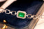 14K GOLD 1.27 CTW NATURAL EMERALD & DIAMOND BRACELET