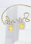 14K GOLD 1.95 CTW NATURAL YELLOW DIAMOND & DIAMOND EARRINGS