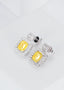 14K GOLD 1.95 CTW NATURAL YELLOW DIAMOND & DIAMOND EARRINGS