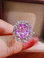 14K GOLD 6.43 CTW NATURAL PADPARADSCHA SAPPHIRE & DIAMOND RING