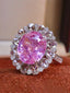 14K GOLD 6.43 CTW NATURAL PADPARADSCHA SAPPHIRE & DIAMOND RING