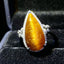 14K GOLD 9.10 CT NATURAL HAIR CRYSTAL & DIAMOND RING