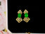 14K GOLD 1.97 CTW VIVID GREEN NATURAL EMERALD & DIAMOND EARRINGS