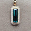 14K GOLD 4.34 CTW NATURAL TOURMALINE & DIAMOND PENDANT