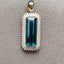 14K GOLD 4.34 CTW NATURAL TOURMALINE & DIAMOND PENDANT