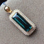 14K GOLD 4.34 CTW NATURAL TOURMALINE & DIAMOND PENDANT