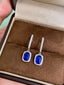 14K GOLD 2.43 CTW NATURAL SAPPHIRE & DIAMOND EARRINGS