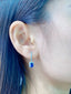 14K GOLD 2.43 CTW NATURAL SAPPHIRE & DIAMOND EARRINGS