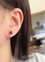 14K GOLD 2.50 CTW NATURAL RUBY & DIAMOND EARRINGS