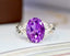 14K GOLD 2.43 CTW NATURAL AMETHYST & DIAMOND RING