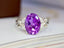 14K GOLD 2.43 CTW NATURAL AMETHYST & DIAMOND RING