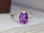 14K GOLD 2.43 CTW NATURAL AMETHYST & DIAMOND RING