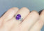 14K GOLD 2.43 CTW NATURAL AMETHYST & DIAMOND RING