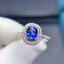 14K GOLD 1.0 CT NATURAL SAPPHIRE & DIAMOND RING