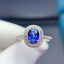 14K GOLD 1.0 CT NATURAL SAPPHIRE & DIAMOND RING