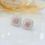 14K GOLD 1.62 CTW NATURAL PINK DIAMOND & DIAMOND EARRINGS